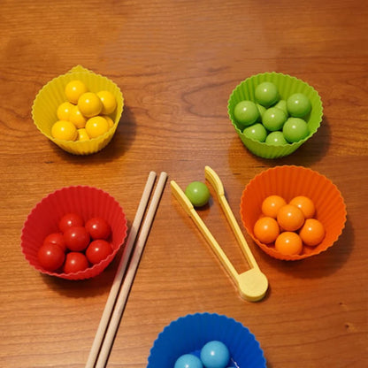 Kids Montessori Wooden Toys Hands Brain Training Clip Beads Montessori Beads Toys Educational Baby Board Math Toys for Children