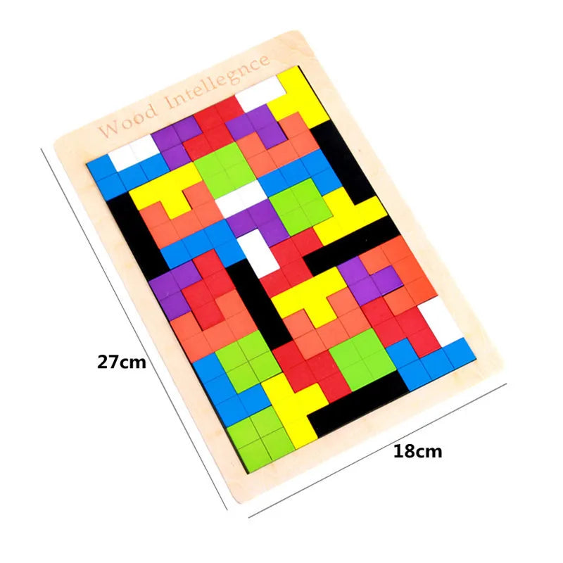 Puzzle 3D de madera diseñado para estimular la lógica, la concentración y el pensamiento de los niños mientras juegan y aprenden.